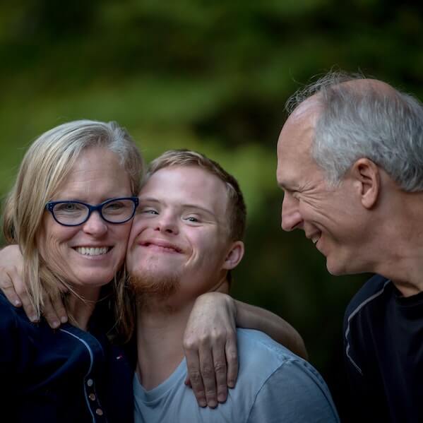 family with son with down syndrome