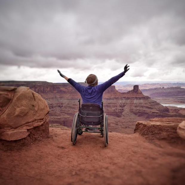 woman at grand canyon in wheelchiar